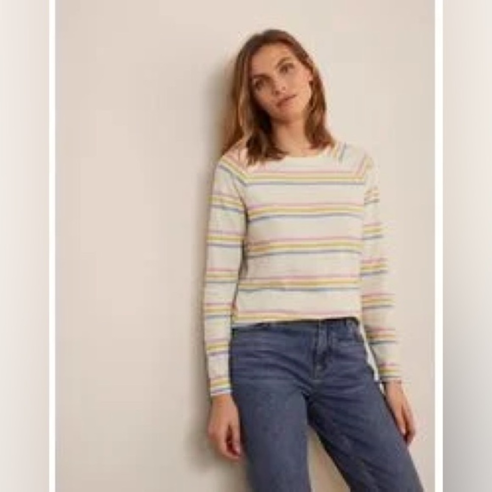 NWOT Boden Lorna Long Sleeve Baseball Tee